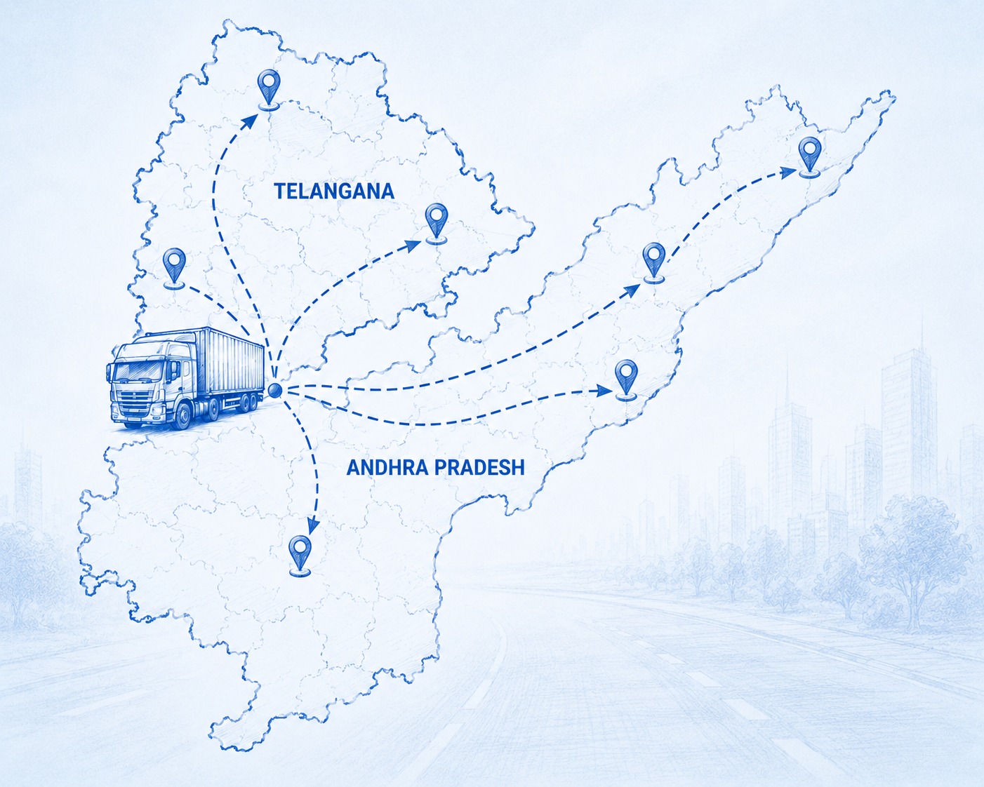 Fuel Tracks coverage across Telangana and Andhra Pradesh